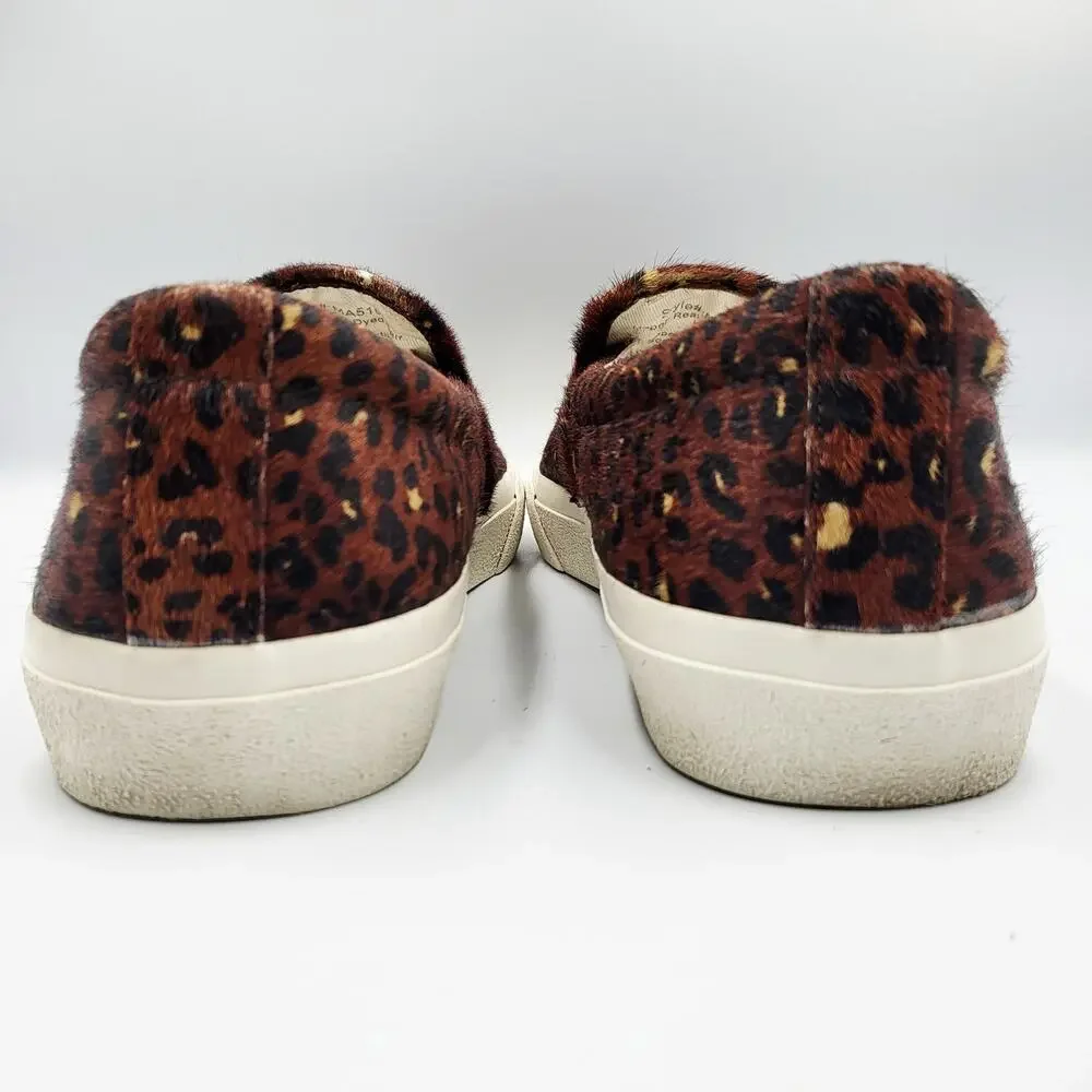 Madewell Sidewalk Women's 9.5 Men's 8 Brown Leopard Print Calf Hair Sneakers